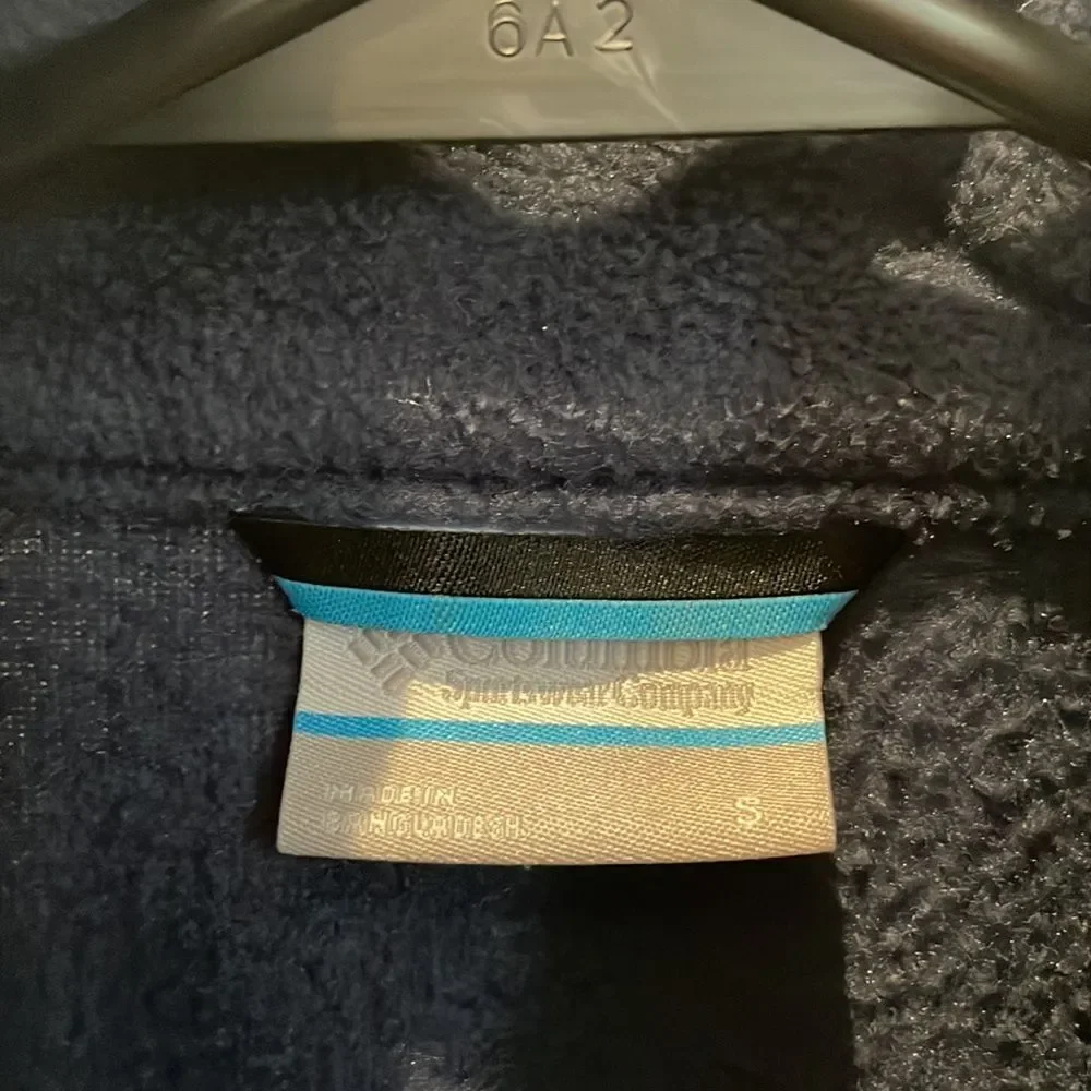 Columbia fleece full zip vest SZ small